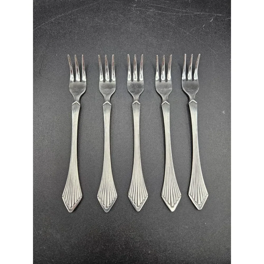 Vintage Towle Supreme Cutlery Primavera Cocktail Seafood Forks set of 5
